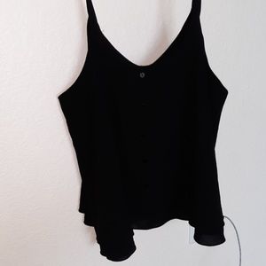 Paper Crane Black polyester tank top